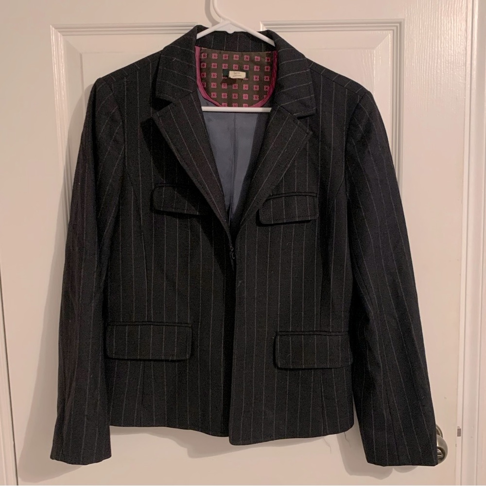 J. Crew 100% wool charcoal blazer